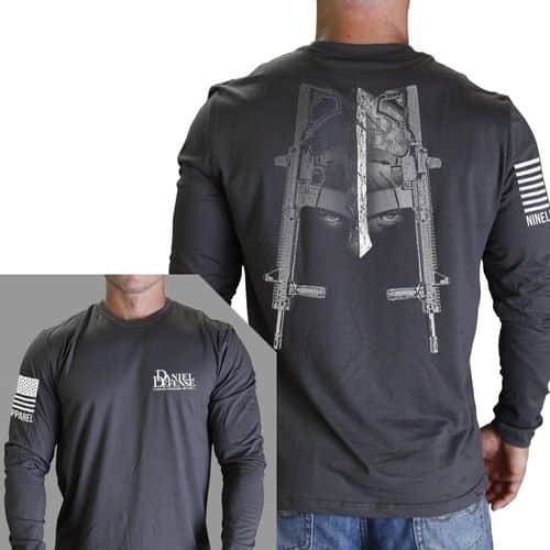 9 Line Men's Daniel Defense Spartan T-Shirt - Heavymetal 9 Line Men's Daniel Defense Spartan T-Shirt - Heavymetal