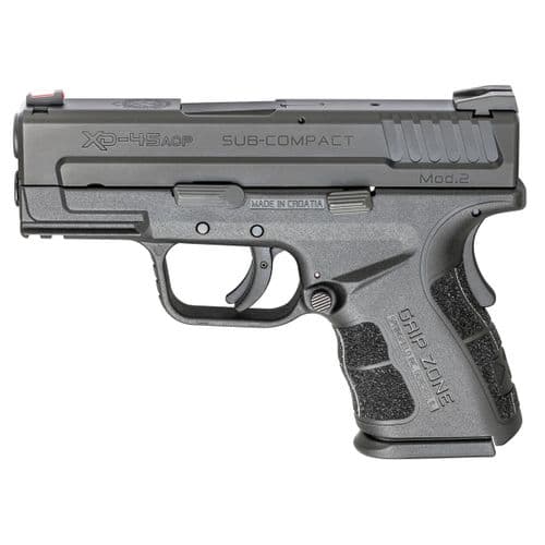 Springfield Armory XD45 Mod.2 .45 ACP 3.3" 9+1, 13+1 SubCompact Pistol With Notebook Carrying Case and Three Magazines Springfield Armory XD45 Mod.2 .45 ACP 3.3" 9+1, 13+1 SubCompact Pistol With Notebook Carrying Case and Three Magazines