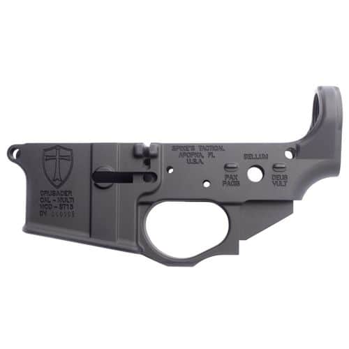 Spikes STLS022 Crusader Stripped AR-15 AR Platform Multi-Caliber Black Hardcoat Anodized Spikes STLS022 Crusader Stripped AR-15 AR Platform Multi-Caliber Black Hardcoat Anodized