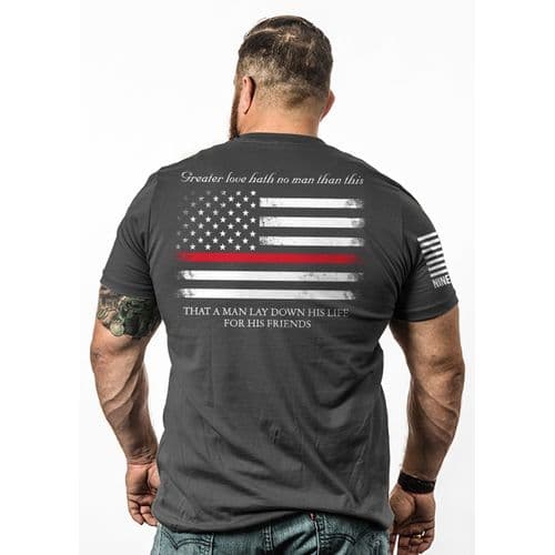9 Line Men's Thin Red Line T-Shirt - Heavymetal 9 Line Men's Thin Red Line T-Shirt - Heavymetal