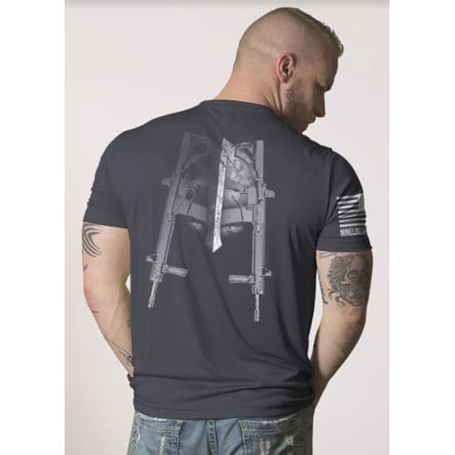 9 Line Men's Moisture Wiking Daniel Defense Spartan T-Shirt - Iron Grey 9 Line Men's Moisture Wiking Daniel Defense Spartan T-Shirt - Iron Grey