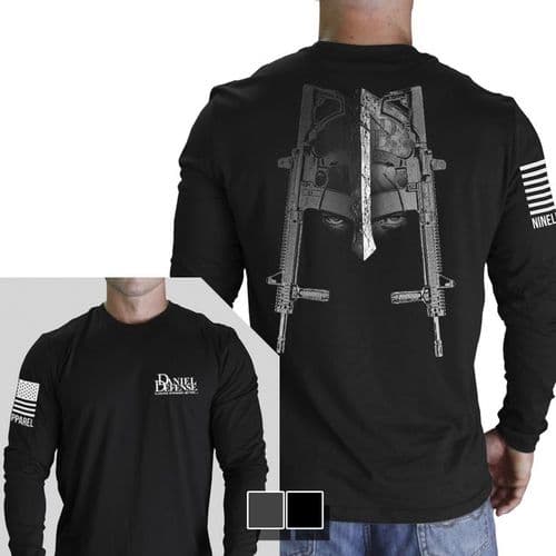 9 Line Men's Daniel Defense Spartan Long Sleeve T-Shirt - Black 9 Line Men's Daniel Defense Spartan Long Sleeve T-Shirt - Black