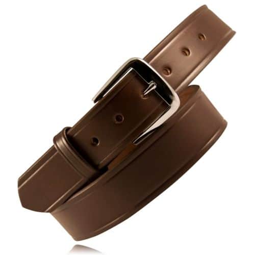 Boston Leather Brown Belt, 1.5" Wide, 10-12oz, 100% Full Grain Leather, 7 hole sizing options with silver buckle Boston Leather Brown Belt, 1.5" Wide, 10-12oz, 100% Full Grain Leather, 7 hole sizing options with silver buckle