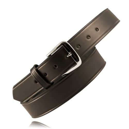 Boston Leather Black Belt, 1.5" Wide, 10-12oz, 100% Full Grain Leather, 7 hole sizing options with silver buckle Boston Leather Black Belt, 1.5" Wide, 10-12oz, 100% Full Grain Leather, 7 hole sizing options with silver buckle