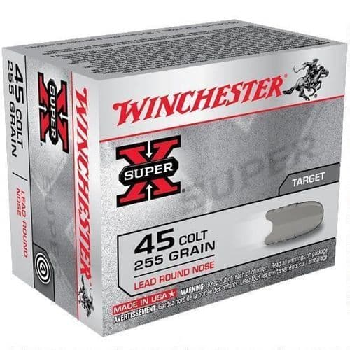 Winchester Super X .45 Colt Ammunition 20 Rounds, LRN, 255 Grain Winchester Super X .45 Colt Ammunition 20 Rounds, LRN, 255 Grain