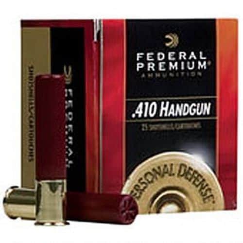 Federal Personal Defense 410 Bore 2-1/2" 000 Buck 20 Rd Box PD412JGE000 Federal Personal Defense 410 Bore 2-1/2" 000 Buck 20 Rd Box PD412JGE000