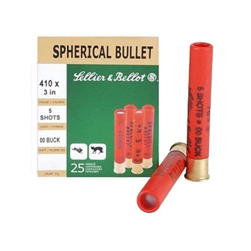 Sellier & Bellot .410 3" 00Buck 5Shots Spherical Bullet Ammo Sellier & Bellot .410 3" 00Buck 5Shots Spherical Bullet Ammo
