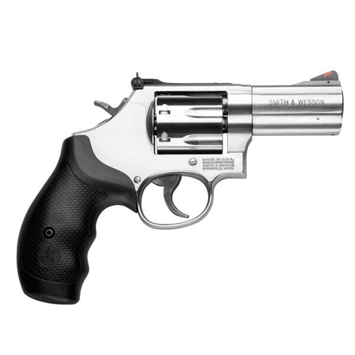 Smith & Wesson S&W Model 686, Double Action, Medium Frame, 357 Magnum, 3" Barrel, Stainless Frame, Stainless Finish, Rubber Grips 164300 Smith & Wesson S&W Model 686, Double Action, Medium Frame, 357 Magnum, 3" Barrel, Stainless Frame, Stainless Finish, Rubber Grips 164300