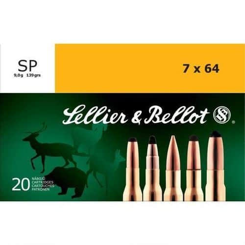 Sellier & Bellot 7x64 139gr 5.3mm boxer Ammo Sellier & Bellot 7x64 139gr 5.3mm boxer Ammo