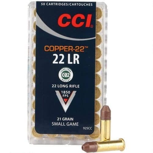 CCI 22 LR Coper-22 21gr 1850fps Ammo - 925CC CCI 22 LR Coper-22 21gr 1850fps Ammo - 925CC