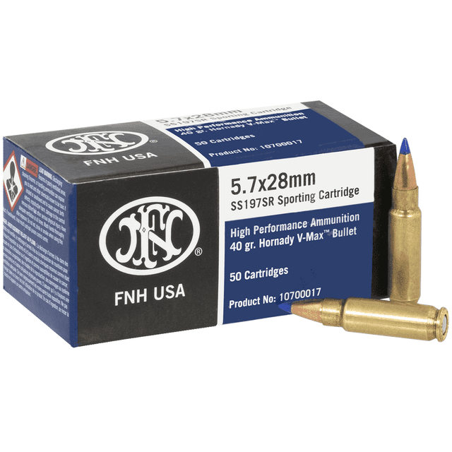 FNH 10700017 5.7 x 28mm SS197SR 40gr V-Max Bullet Ammo FNH 10700017 5.7 x 28mm SS197SR 40gr V-Max Bullet Ammo