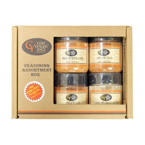 Con Yeager Spice Wing and Fry Seasoning Assortment Box Con Yeager Spice Wing and Fry Seasoning Assortment Box