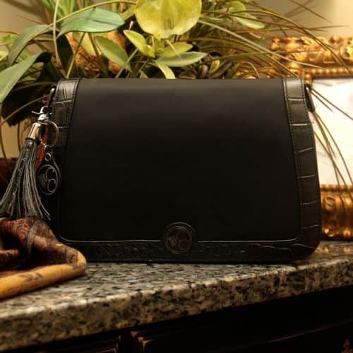 Concealed Carrie Classic Black Microfiber Clutch Concealed Carrie Classic Black Microfiber Clutch