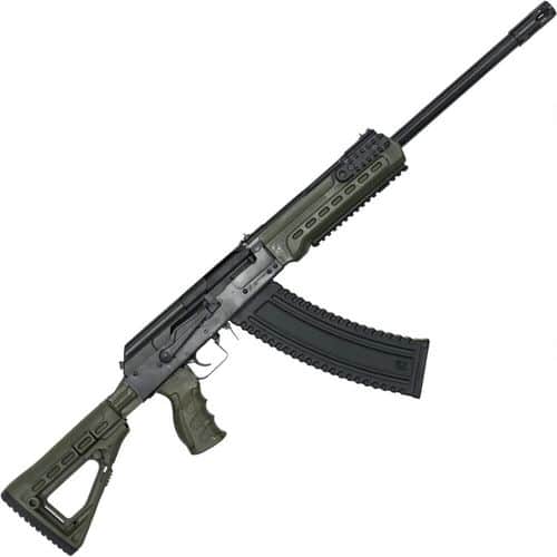 Kalashnikov USA KS-12 Semi Auto Shotgun 12 Gauge 18.25" Barrel 3" Chamber 10 Rounds Collapsible Stock OD Green Polymer Furniture Matte Black Kalashnikov USA KS-12 Semi Auto Shotgun 12 Gauge 18.25" Barrel 3" Chamber 10 Rounds Collapsible Stock OD Green Polymer Furniture Matte Black
