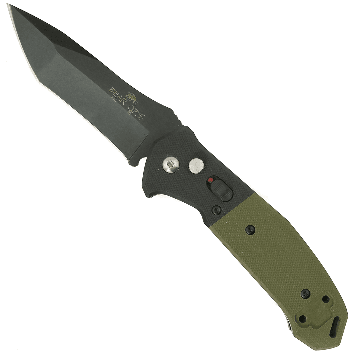 Bear OPS Bold Action V Tanto Automatic Stainless Steel Knife Black/Green G-10 (3.25" Black) Bear OPS Bold Action V Tanto Automatic Stainless Steel Knife Black/Green G-10 (3.25" Black)