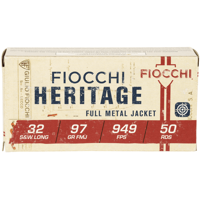 Fiocchi 32SWLA Range Dynamics 32 S&W Long 97 gr Full Metal Jacket 50 Per Box Fiocchi 32SWLA Range Dynamics 32 S&W Long 97 gr Full Metal Jacket 50 Per Box
