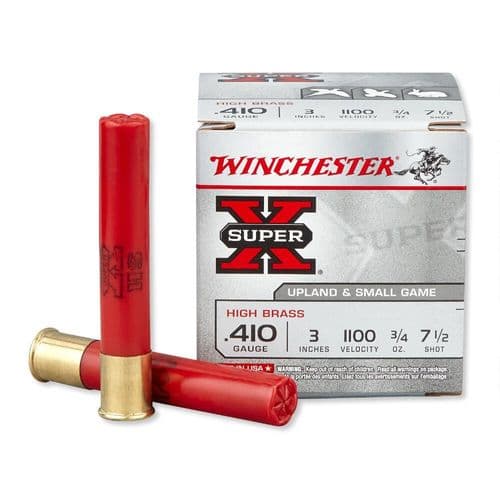 Winchester Ammo Super X Heavy Game Load High Brass 410 Gauge 3" 3/4 oz 7.5 Shot - X413H7 Winchester Ammo Super X Heavy Game Load High Brass 410 Gauge 3" 3/4 oz 7.5 Shot - X413H7
