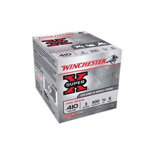 Winchester Ammo Super X Heavy Game Load High Brass 410 Gauge 3" 3/4 oz 6 Shot - X413H6 Winchester Ammo Super X Heavy Game Load High Brass 410 Gauge 3" 3/4 oz 6 Shot - X413H6