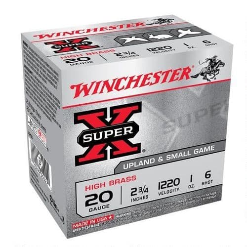 Winchester Ammo X206 Super X Heavy Game Load High Brass 20 Gauge 2.75" 1 oz 6 Shot 25 Bx Winchester Ammo X206 Super X Heavy Game Load High Brass 20 Gauge 2.75" 1 oz 6 Shot 25 Bx