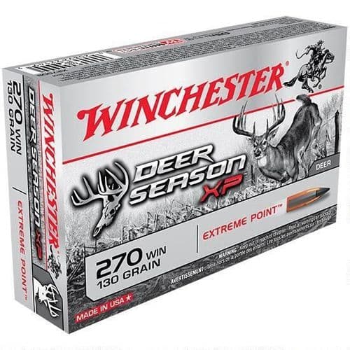 Winchester Ammo X270DS Deer Season XP 270 Win 130 gr Extreme Point Ammo Winchester Ammo X270DS Deer Season XP 270 Win 130 gr Extreme Point Ammo