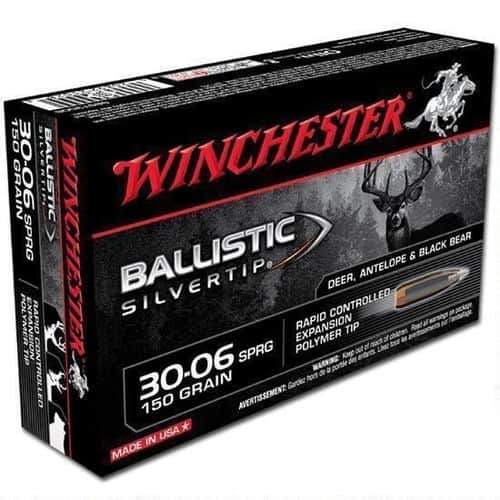 Winchester Ammo Ballistic Silvertip 30-06 Springfield 150 gr Rapid Controlled Expansion Polymer Tip - SBST3006 Winchester Ammo Ballistic Silvertip 30-06 Springfield 150 gr Rapid Controlled Expansion Polymer Tip - SBST3006