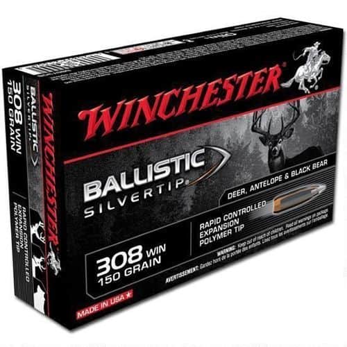 Winchester Ammo Ballistic Silvertip 308 Win 150 gr Rapid Controlled Expansion Polymer Tip - SBST308 Winchester Ammo Ballistic Silvertip 308 Win 150 gr Rapid Controlled Expansion Polymer Tip - SBST308