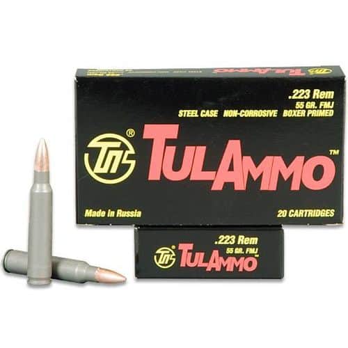 TulAmmo .223 Rem 55 Grain FMJ TulAmmo .223 Rem 55 Grain FMJ