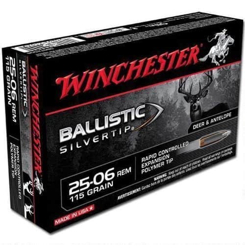 Winchester Ammo Ballistic Silvertip 25-06 Rem 115 gr Rapid Controlled Expansion Polymer Tip - SBST2506 Winchester Ammo Ballistic Silvertip 25-06 Rem 115 gr Rapid Controlled Expansion Polymer Tip - SBST2506