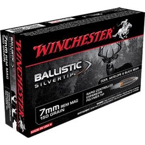 Winchester Ammo Ballistic Silvertip 7mm Rem Mag 150 gr Rapid Controlled Expansion Polymer Tip - SBST7 Winchester Ammo Ballistic Silvertip 7mm Rem Mag 150 gr Rapid Controlled Expansion Polymer Tip - SBST7