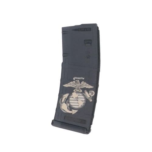 MagPul PMAG 30RD GEN M2 w/USMC Logo Laser Engravin MagPul PMAG 30RD GEN M2 w/USMC Logo Laser Engravin