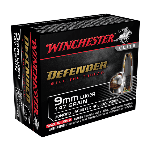 Winchester Defender 9mm Luger 147 Grain Ammunition (20 Rounds) Winchester Defender 9mm Luger 147 Grain Ammunition (20 Rounds)