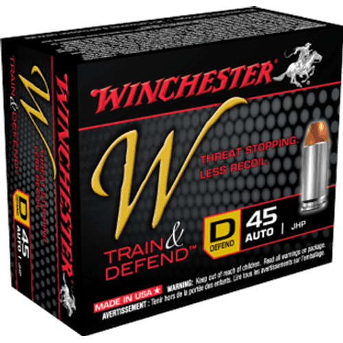 Winchester W45D Train & Defend - Defend 45ACP JHP Winchester W45D Train & Defend - Defend 45ACP JHP