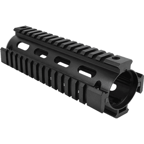 Aim Sports MT021 M4 Handguard 6" Carbine Style Made of Aluminum with Black Anodized Finish & Quad Rail Aim Sports MT021 M4 Handguard 6" Carbine Style Made of Aluminum with Black Anodized Finish & Quad Rail