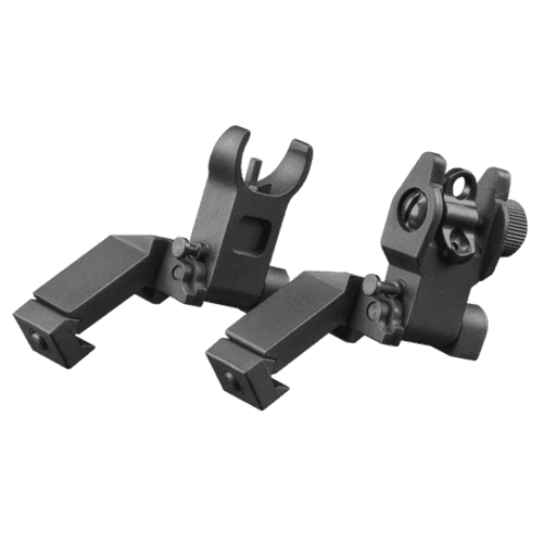 AIM Sports MT45FS AR-15 Low Profile 45 Degree Front and Rear Flip Up Sights Aluminum Black AIM Sports MT45FS AR-15 Low Profile 45 Degree Front and Rear Flip Up Sights Aluminum Black