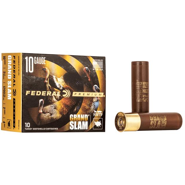 Federal PFCX101F4 Premium Grand Slam 10 Gauge 3.50" 2 oz 4 Shot 10 Per Box Federal PFCX101F4 Premium Grand Slam 10 Gauge 3.50" 2 oz 4 Shot 10 Per Box