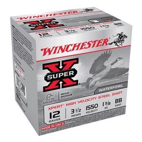 Winchester Ammo WEX12LBB Super X Xpert High Velocity 12 Gauge 3.50" 1 3/8 oz BB Shot 25 Per Bx Winchester Ammo WEX12LBB Super X Xpert High Velocity 12 Gauge 3.50" 1 3/8 oz BB Shot 25 Per Bx