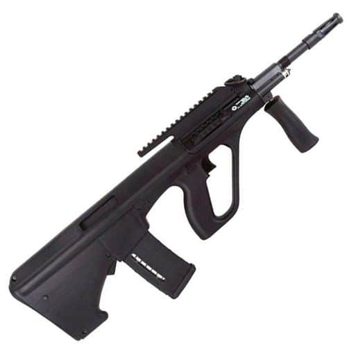 Steyr AUG A3 M1 Semi Auto Rifle 5.56 NATO 16.375" Barrel 30 Rounds High Rail Synthetic NATO Stock Black Steyr AUG A3 M1 Semi Auto Rifle 5.56 NATO 16.375" Barrel 30 Rounds High Rail Synthetic NATO Stock Black
