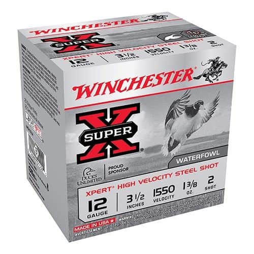 Winchester Ammo WEX12L2 Super X Xpert High Velocity 12 Gauge 3.50" 1 3/8 oz 1550 fps 2 Shot 25 Bx Winchester Ammo WEX12L2 Super X Xpert High Velocity 12 Gauge 3.50" 1 3/8 oz 1550 fps 2 Shot 25 Bx