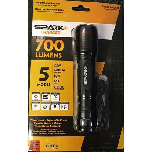 GENESIS SPARK CHARGER 700 LUMENS FLASHLIGHT GENESIS SPARK CHARGER 700 LUMENS FLASHLIGHT