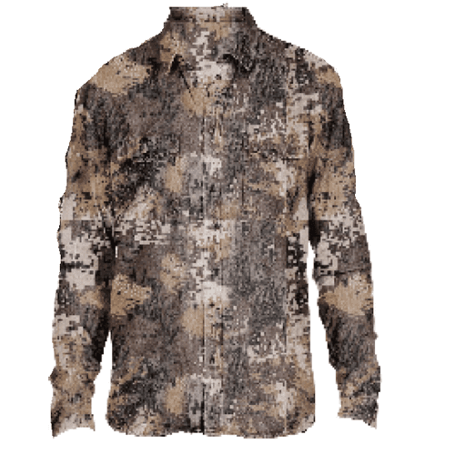 World Famous Sports Predator Camo Button Down Shir World Famous Sports Predator Camo Button Down Shir