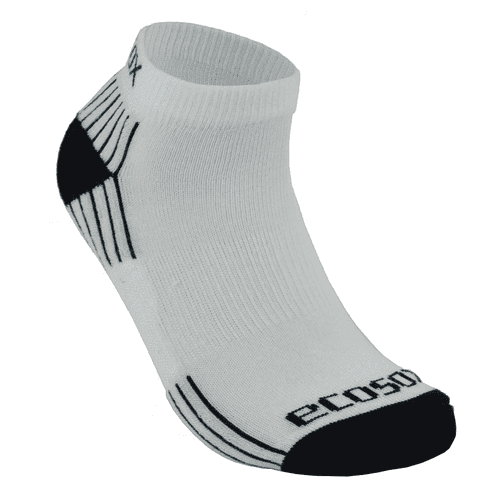 EcoSox Bamboo Low Cut Socks - XL 12-15 - White/Bla EcoSox Bamboo Low Cut Socks - XL 12-15 - White/Bla