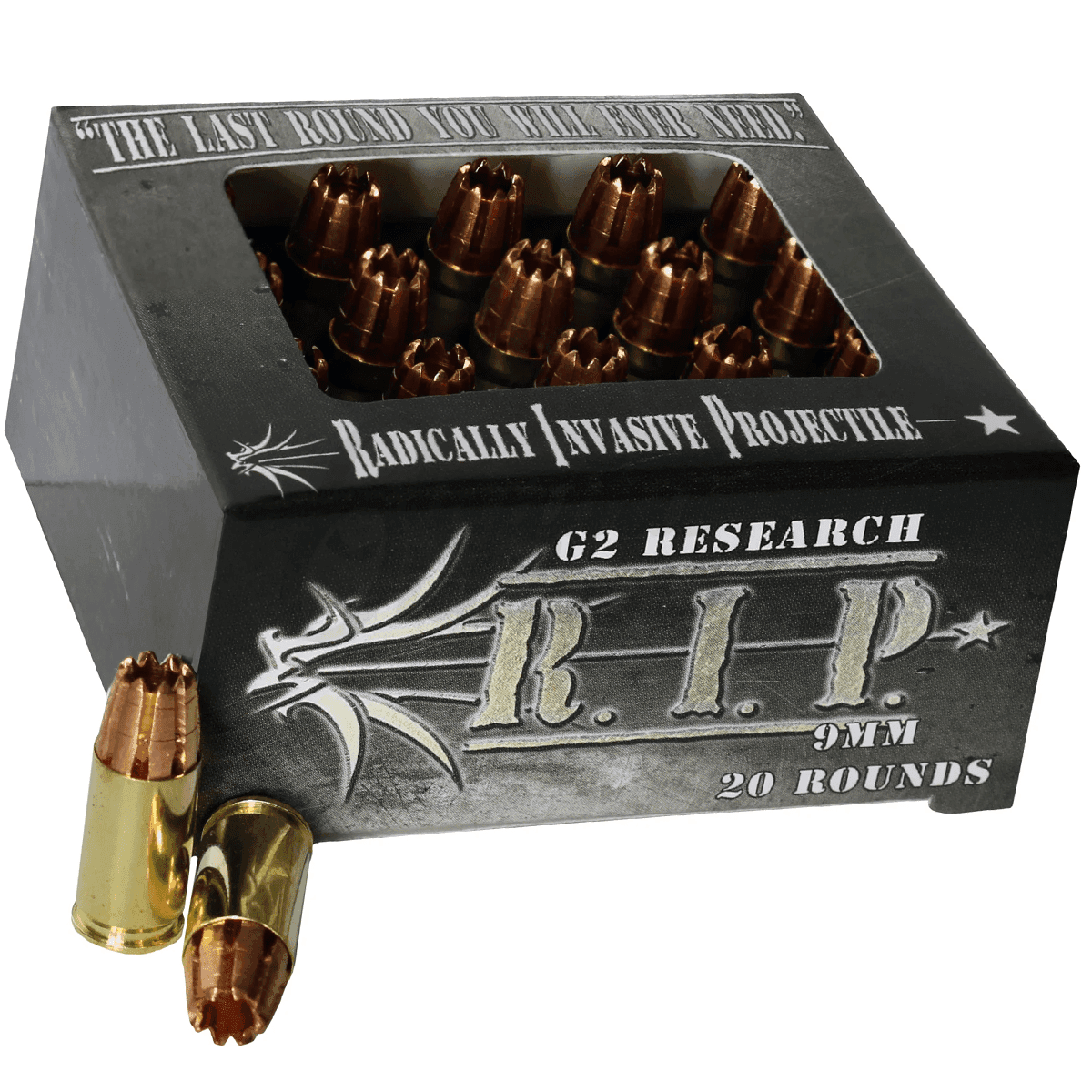 G2 Research R.I.P 9mm Luger 92 gr Fracturing Hollow Point 20 Per Box G2 Research R.I.P 9mm Luger 92 gr Fracturing Hollow Point 20 Per Box