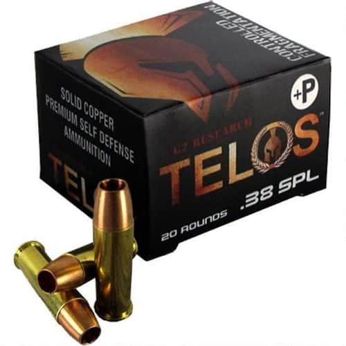 G2 Research Telos 38 Special +P 105 gr Fracturing Copper Hollow Point 20 Per Box G2 Research Telos 38 Special +P 105 gr Fracturing Copper Hollow Point 20 Per Box