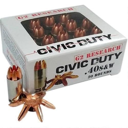 G2 Research Civic Duty .40 S&W Ammunitio G2 Research Civic Duty .40 S&W Ammunitio