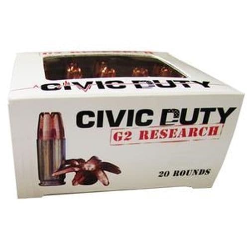 G2 Research Civic Duty 10MM Ammo - 20rd G2 Research Civic Duty 10MM Ammo - 20rd