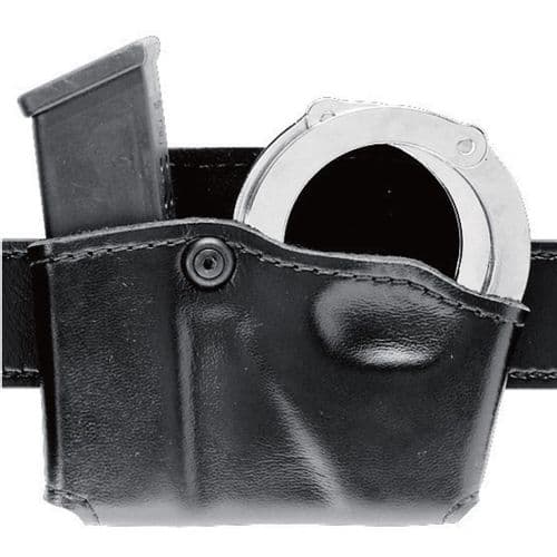 Safariland 573-83-411 573 Open Top Magazine & Handcuff Pouch, Paddle, Double Stacked 9mm Magazines (GL17, 22), Plain Black, Right Hand Safariland 573-83-411 573 Open Top Magazine & Handcuff Pouch, Paddle, Double Stacked 9mm Magazines (GL17, 22), Plain Black, Right Hand