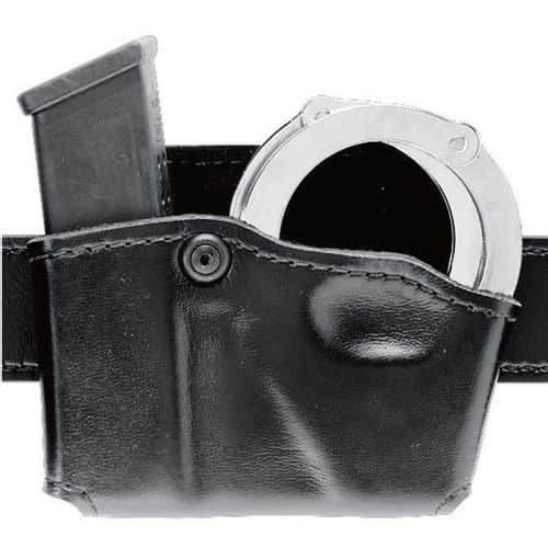 Safariland 573-83-411 573 Open Top Magazine & Handcuff Pouch, Paddle, Double Stacked 9mm Magazines (GL17, 22), Plain Black, Right Hand Safariland 573-83-411 573 Open Top Magazine & Handcuff Pouch, Paddle, Double Stacked 9mm Magazines (GL17, 22), Plain Black, Right Hand