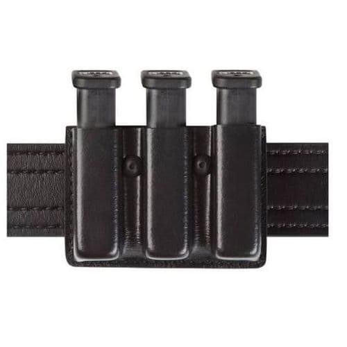 Safariland 775-83-4 775 Slimline Open-Top Triple Magazine Pouch, Double Stacked 9mm Magazines (GL17, 22), Basket Weave Black Safariland 775-83-4 775 Slimline Open-Top Triple Magazine Pouch, Double Stacked 9mm Magazines (GL17, 22), Basket Weave Black