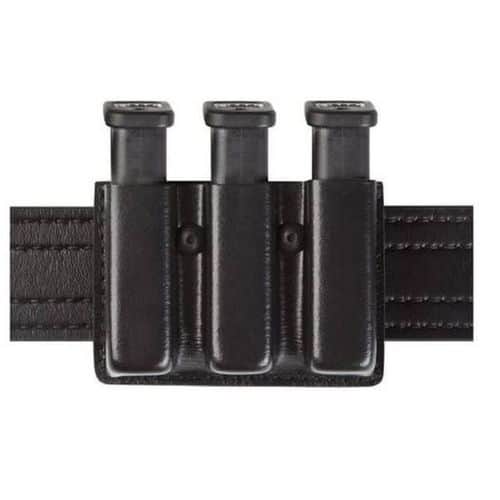 Safariland 775-83-4 775 Slimline Open-Top Triple Magazine Pouch, Double Stacked 9mm Magazines (GL17, 22), Basket Weave Black Safariland 775-83-4 775 Slimline Open-Top Triple Magazine Pouch, Double Stacked 9mm Magazines (GL17, 22), Basket Weave Black