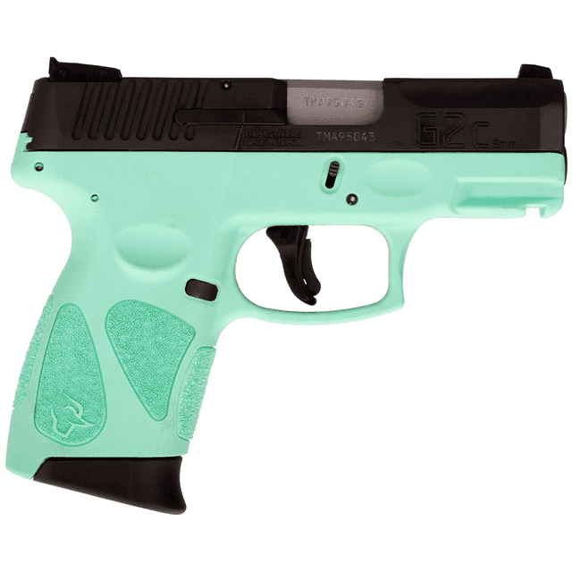 Taurus G2C 9mm Sub-Compact Pistol with Cyan Frame and Black Slide Taurus G2C 9mm Sub-Compact Pistol with Cyan Frame and Black Slide